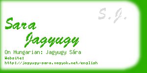 sara jagyugy business card